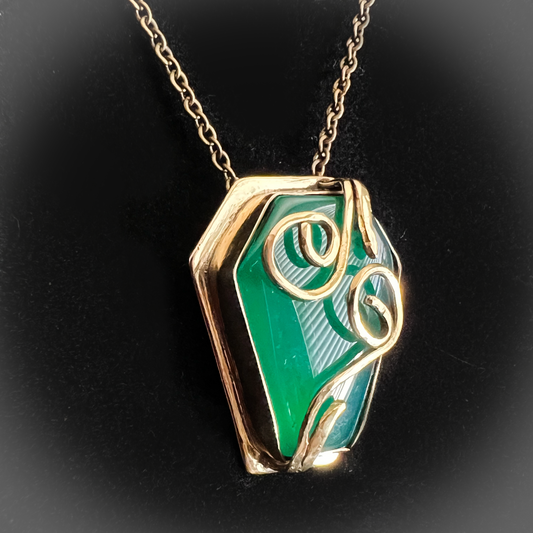 Brass Coffin Pendant