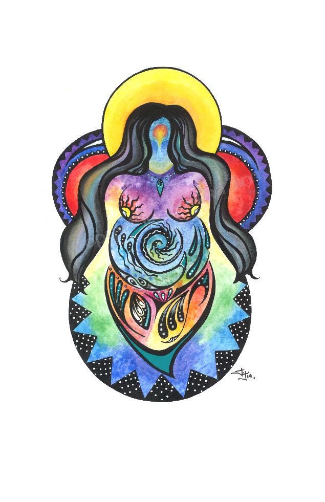 Spring- Native American Fertility Goddess / Authentic Navajo Art