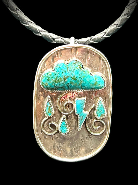Rainy Day Sterling Silver and Turquoise Pendant