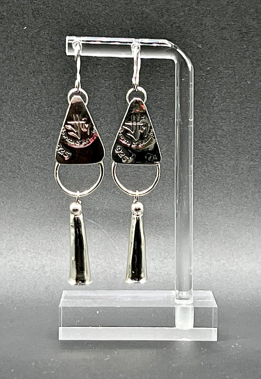 Royston Triangle Turquoise Dangle Earrings.