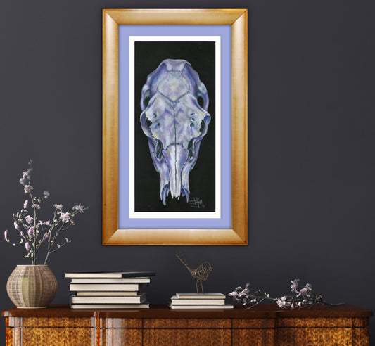 Purple Skull Art Print (11x17) / Authentic Native American Art