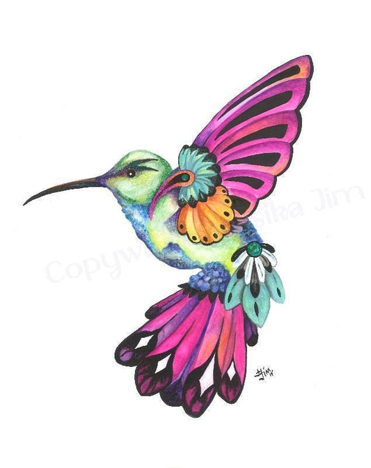Dancer- Authentic Native American Art | Humming bird Art