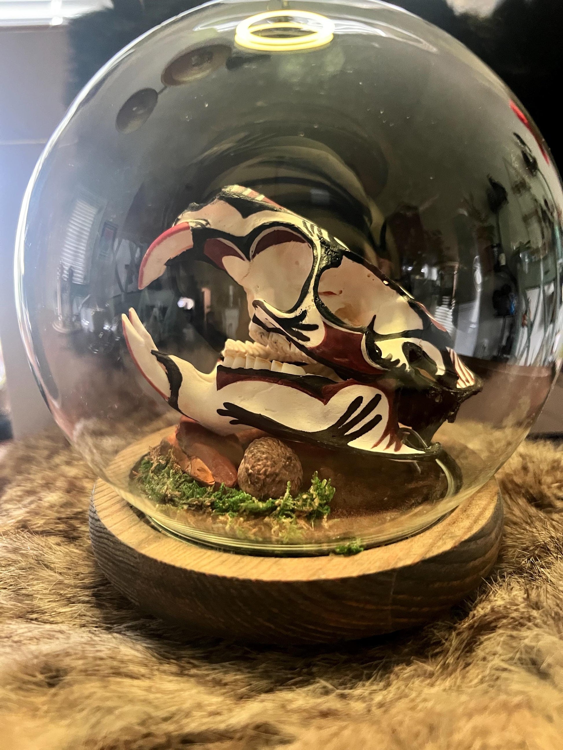 Diné (Navajo) Hand Painted Beaver Skull / Authentic Native American Art