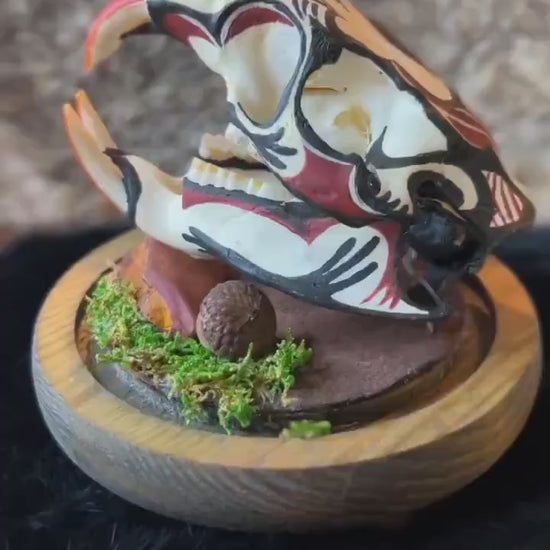 Diné (Navajo) Hand Painted Beaver Skull / Authentic Native American Art